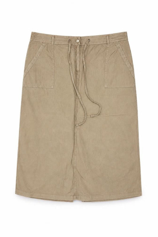Bonmarché Women Beige UK 20 Long Cargo Skirt Drawstring Pockets