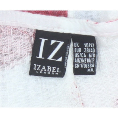Izabel London Women Multicoloured UK 10 Floral Cotton Blend Tunic Blouse