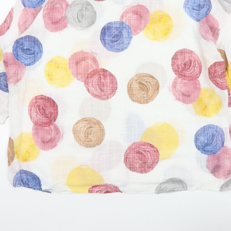 Izabel London Women Multicoloured UK 10 Floral Cotton Blend Tunic Blouse