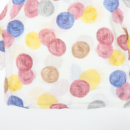 Izabel London Women Multicoloured UK 10 Floral Cotton Blend Tunic Blouse