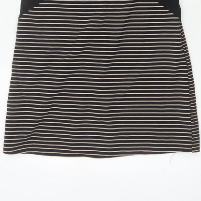 Dorothy Perkins Women Black White Stripe Off Shoulder Bodycon Dress UK 10