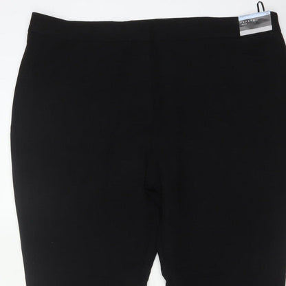 Papaya Women Black Size 20 Long Smart Straight Dress Trousers