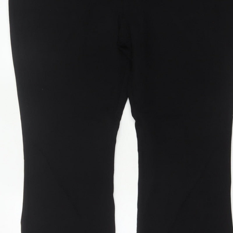 Papaya Women Black Size 20 Long Smart Straight Dress Trousers