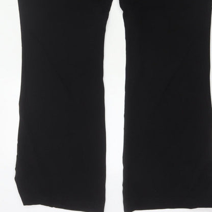 Papaya Women Black Size 20 Long Smart Straight Dress Trousers