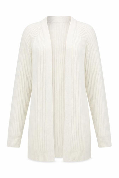 Marks and Spencer Women Ivory XS Cable-Knit V-Neck Long Sleeve Jumper