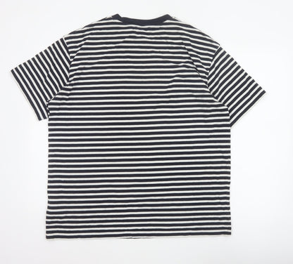 COS Men Black White Striped Oversized Cotton T-Shirt XL