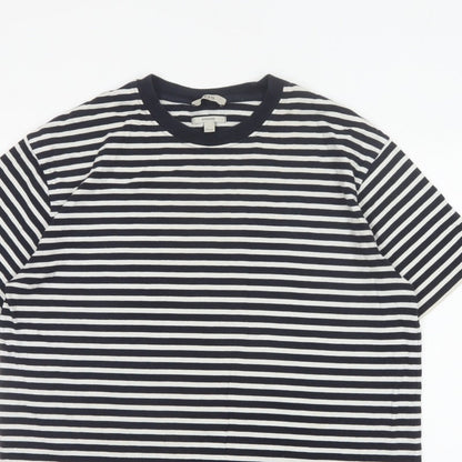 COS Men Black White Striped Oversized Cotton T-Shirt XL