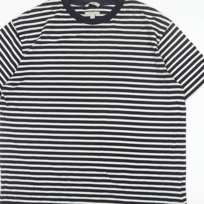 COS Men Black White Striped Oversized Cotton T-Shirt XL