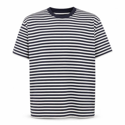 COS Men Black White Striped Oversized Cotton T-Shirt XL