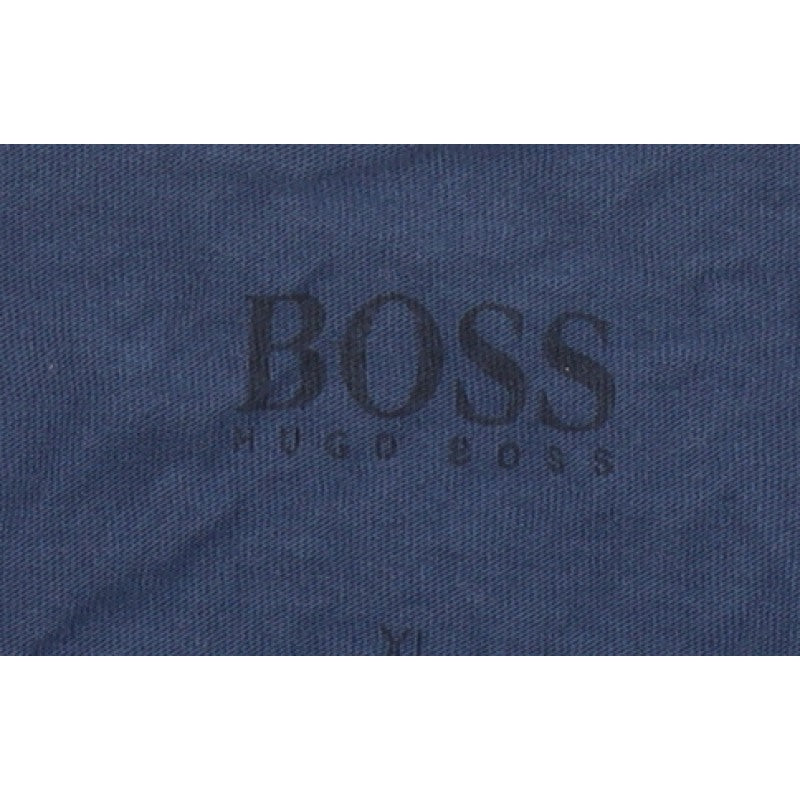Hugo Boss Men’s Blue XL Logo Crew Neck Short Sleeve Cotton T-Shirt