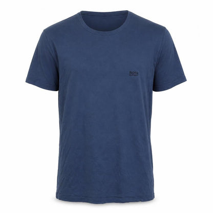 Hugo Boss Men’s Blue XL Logo Crew Neck Short Sleeve Cotton T-Shirt