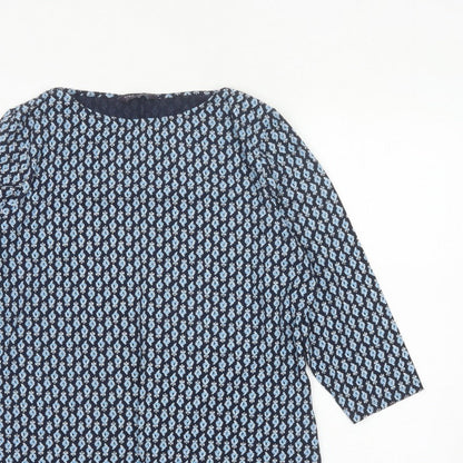 Marks & Spencer Women Blue Paisley 3/4 Sleeve Blouse UK 20