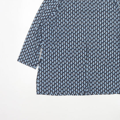 Marks & Spencer Women Blue Paisley 3/4 Sleeve Blouse UK 20