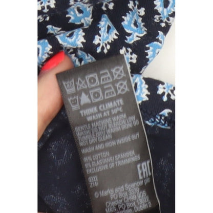 Marks & Spencer Women Blue Paisley 3/4 Sleeve Blouse UK 20