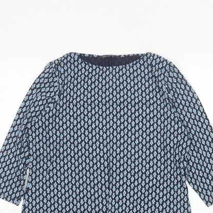 Marks & Spencer Women Blue Paisley 3/4 Sleeve Blouse UK 20
