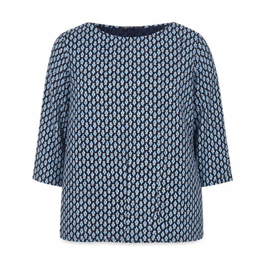 Marks & Spencer Women Blue Paisley 3/4 Sleeve Blouse UK 20