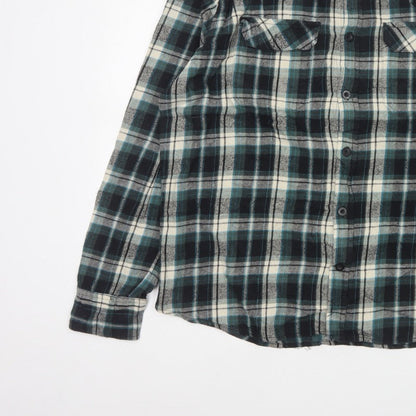 Mountain Warehouse Men Multicoloured 2XL Plaid Flannel Button-Up Shirt