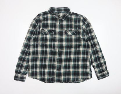 Mountain Warehouse Men Multicoloured 2XL Plaid Flannel Button-Up Shirt