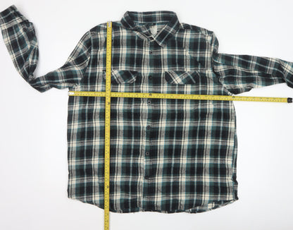Mountain Warehouse Men Multicoloured 2XL Plaid Flannel Button-Up Shirt