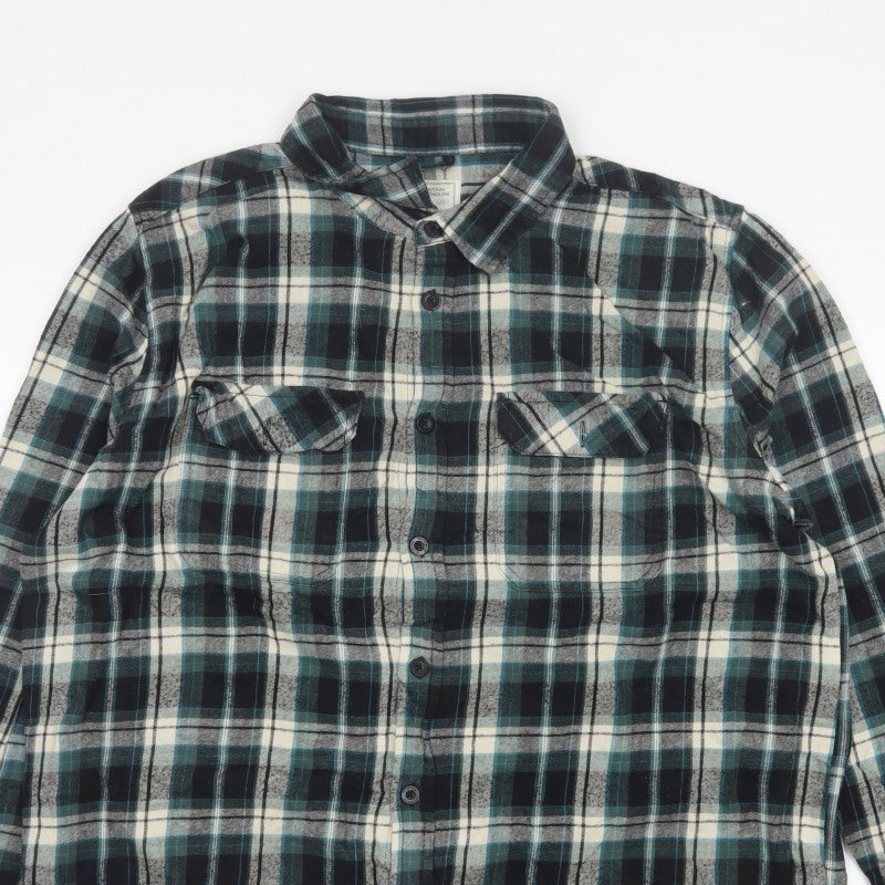 Mountain Warehouse Men Multicoloured 2XL Plaid Flannel Button-Up Shirt