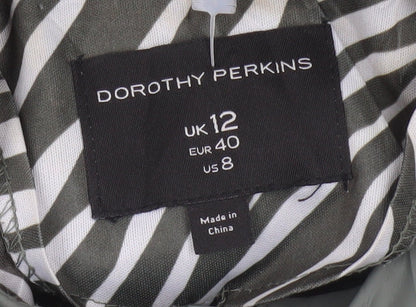 Dorothy Perkins Women’s Green UK 12 Hooded Waterproof Rain Coat