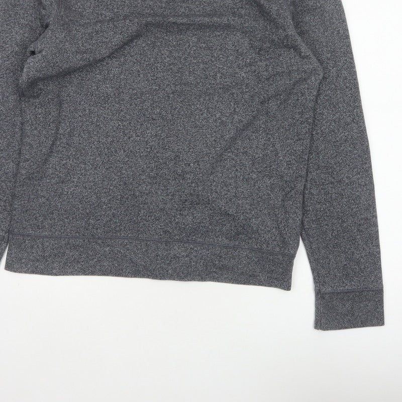 Burton Menswear Men Grey M Striped Panel Crew Neck Pullover Sweatshirt