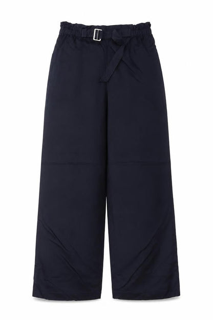 M&S Women’s Navy Blue UK 10 Long Paperbag Wide Leg Lyocell Trousers