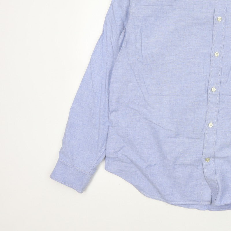 GAP Men’s Blue L Standard Fit Stretch Button-Down Oxford Shirt