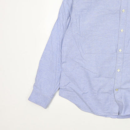 GAP Men’s Blue L Standard Fit Stretch Button-Down Oxford Shirt