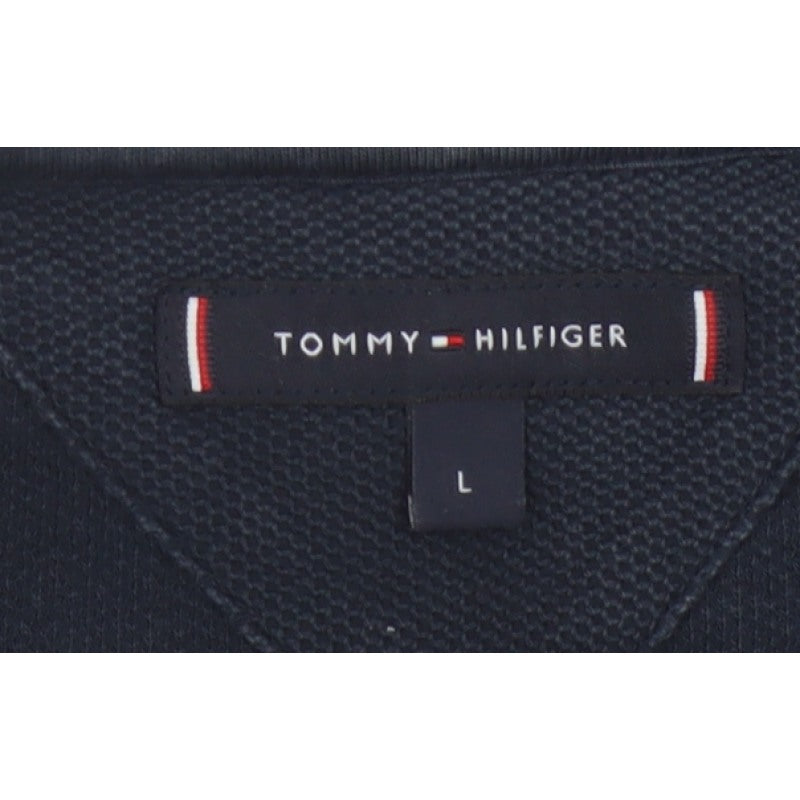 Tommy Hilfiger Men's L Red White Navy Colourblock Cotton T-Shirt