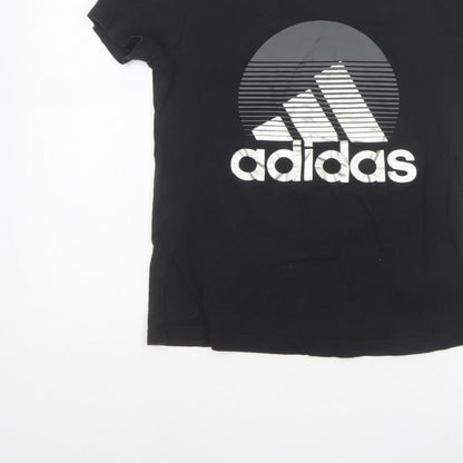Adidas Women’s Black S UK 8-10 Slim Fit Logo T-Shirt