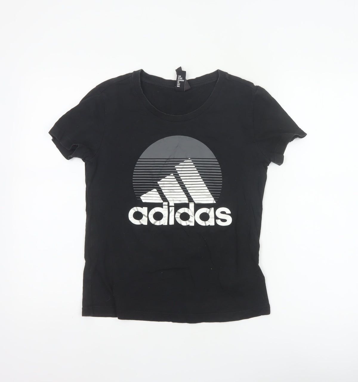 Adidas Women’s Black S UK 8-10 Slim Fit Logo T-Shirt