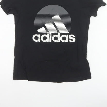 Adidas Women’s Black S UK 8-10 Slim Fit Logo T-Shirt
