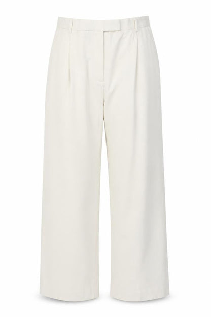 Zara Women Ivory XL High Rise Wide Leg Tailored Trousers