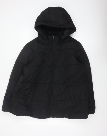 M&S Women’s Black Size 22 Hooded Shower Resistant Puffer Jacket