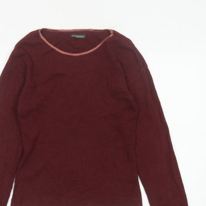 Hawkshead Women’s Brown M Ribbed Long Sleeve Basic Jersey T-Shirt