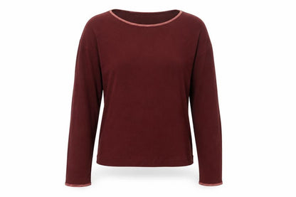 Hawkshead Women’s Brown M Ribbed Long Sleeve Basic Jersey T-Shirt