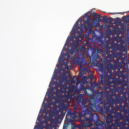 Country Rose Women’s Blue Floral Long Sleeve Blouse Size S
