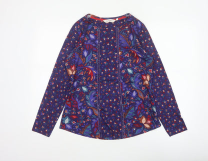 Country Rose Women’s Blue Floral Long Sleeve Blouse Size S