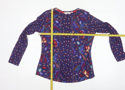 Country Rose Women’s Blue Floral Long Sleeve Blouse Size S