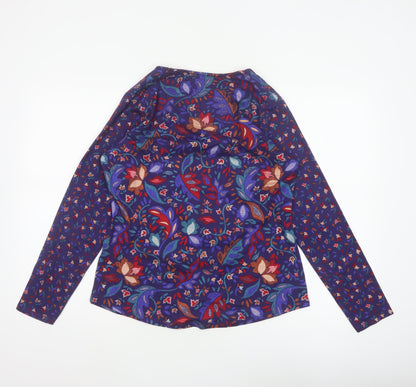 Country Rose Women’s Blue Floral Long Sleeve Blouse Size S