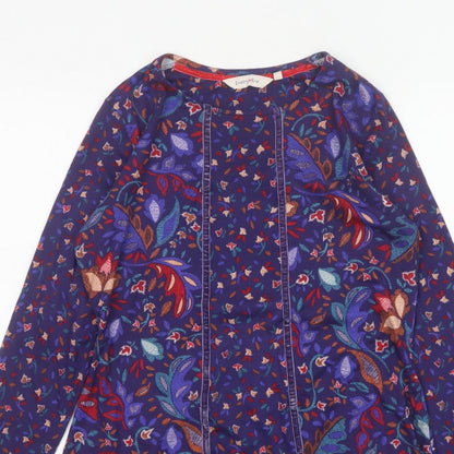 Country Rose Women’s Blue Floral Long Sleeve Blouse Size S