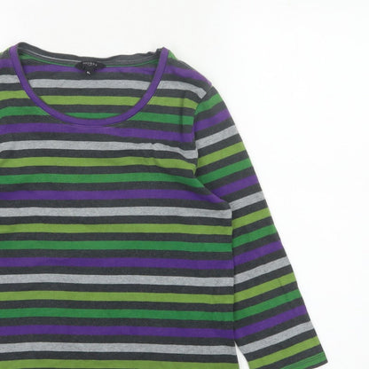 Hobbs Women’s Multicoloured Striped XL Long Sleeve Jersey T-Shirt