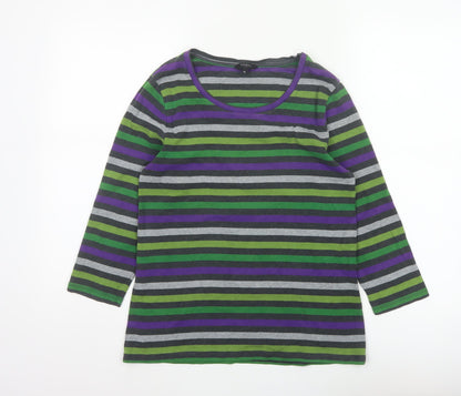 Hobbs Women’s Multicoloured Striped XL Long Sleeve Jersey T-Shirt