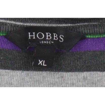 Hobbs Women’s Multicoloured Striped XL Long Sleeve Jersey T-Shirt