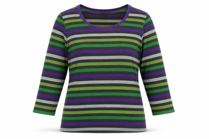 Hobbs Women’s Multicoloured Striped XL Long Sleeve Jersey T-Shirt
