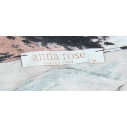 Anna Rose Women’s Multicoloured M Abstract Print Collared Button-Up Blouse
