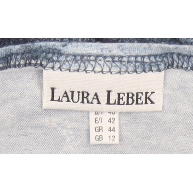 Laura Lebek Women Blue UK 12 Jersey Long Sleeve Scoop Neck T-Shirt