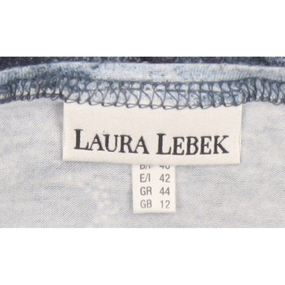 Laura Lebek Women Blue UK 12 Jersey Long Sleeve Scoop Neck T-Shirt