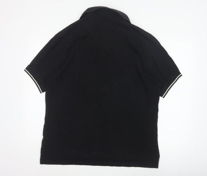 Vivienne Westwood Men’s Black 2XL Logo Embroidered Short Sleeve Polo